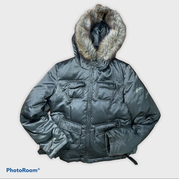 Guess Jackets & Blazers - 🏡⭐️Guess Feather Down Faux Fur Hooded Jacket